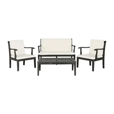 Safavieh Fresno Patio Collection 4-pc. Conversation Set Weather Resistant In Gray
