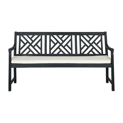 Safavieh Bradbury Wood Patio Bench In Gray