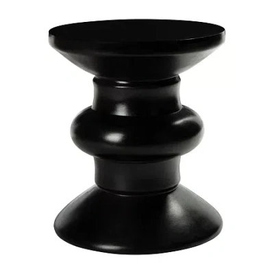 Safavieh Jiraiya Weather Resistant Cement Side Table In Black