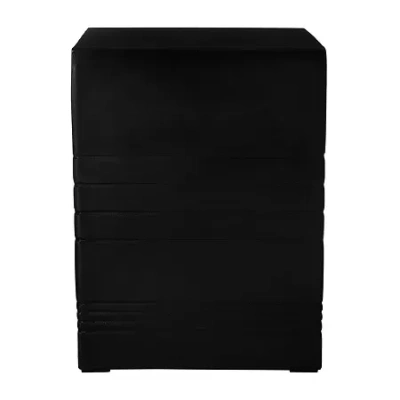 Safavieh Deidara Weather Resistant Cement Side Table In Black