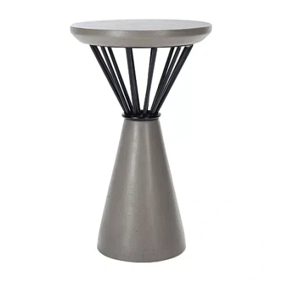 Safavieh Akiko Weather Resistant Cement Side Table In Gray