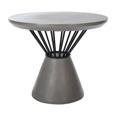 Safavieh Darien Weather Resistant Cement Side Table In Gray
