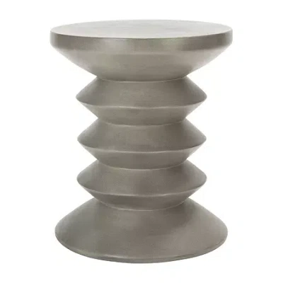 Safavieh Benaya Weather Resistant Cement Side Table In Gray