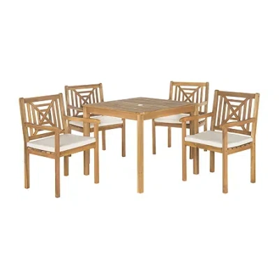 Safavieh Del Mar 5-pc. Square Dining Set In Brown