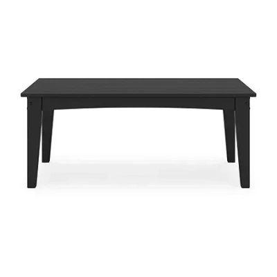 Signature Design By Ashley Hyland Wave Outdoor Coffee Table In Black