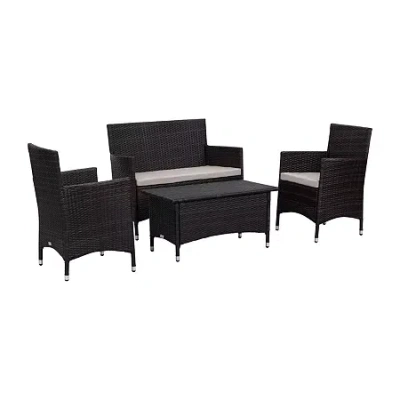 Safavieh Figueroa 7-pc. Conversation Set Cushioned In Brown