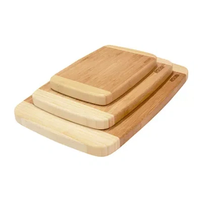 Joyce Chen Burnished Bamboo 3-pc. Cutting Board Set In Brown
