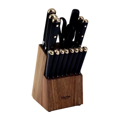 Martha Stewart Lockton 16-pc. Knife Block Set In Black