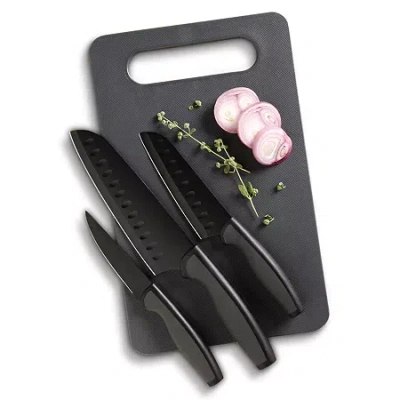 Oster Slice Craft Stainless Steel 4-pc. Knife Set In Black