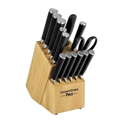 Granitestone 15-pc. Knife Block Set In Black