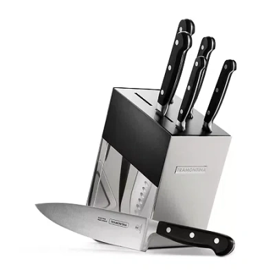 Tramontina Pro Series 7-pc. Knife Block Set In Silver
