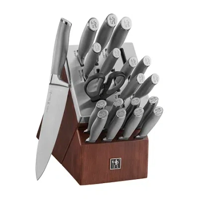 Henckels Modernist Sharpening 20-pc. Knife Block Set In Silver