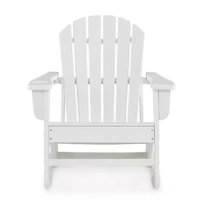 Signature Design By Ashley Sundown Treasure Outdoor Rocking Chair In White