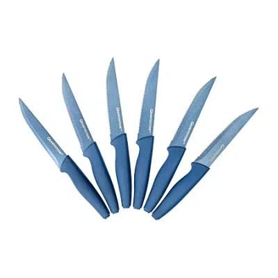 Granitestone Forged Stainless Steel 6-pc. Steak Knife Set In Blue