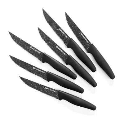 Granitestone Nutriblade 6-pc. Steak Knife Set In Black