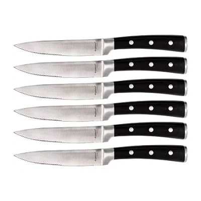 Berghoff Essentials Classico Stainless Steel 6-pc. Steak Knife Set In Black