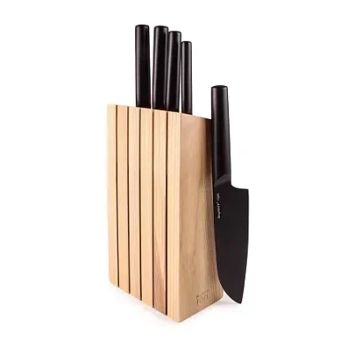 Berghoff Ron Stainless Steel 6-pc. Knife Block Set In Black