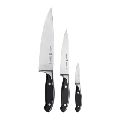 Henckels International Forged Synergy 3 Pc. Starter Knife Set In Black