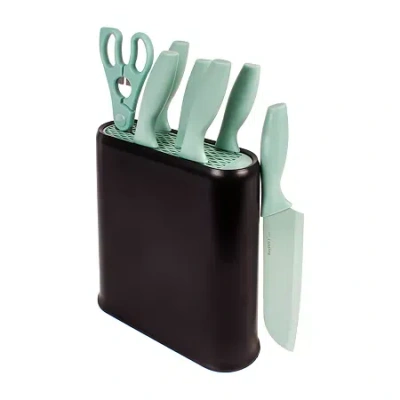 Berghoff Leo Stainless Steel 8-pc. Universal Knife Block Set In Green