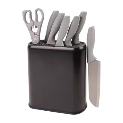 Berghoff Leo Stainless Steel 8-pc. Universal Knife Block Set In Gray