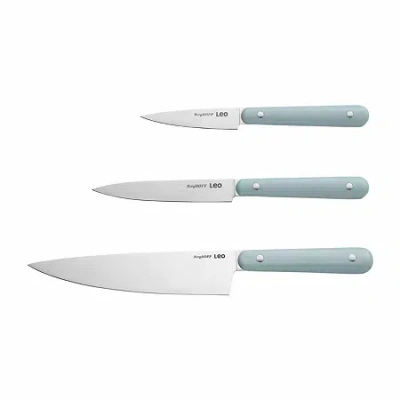 Berghoff Leo Glints Stainless Steel 3-pc. Starter Knife Set In Blue