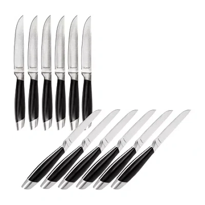 Berghoff Essentials Geminis Stainless Steel 12-pc. Steak Knife Set In Black