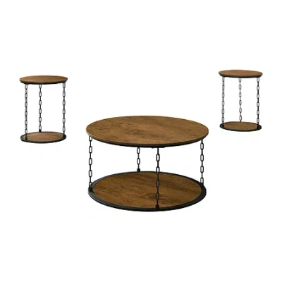 Furniture Of America Ouria Easy Setup Coffee Table Set In White