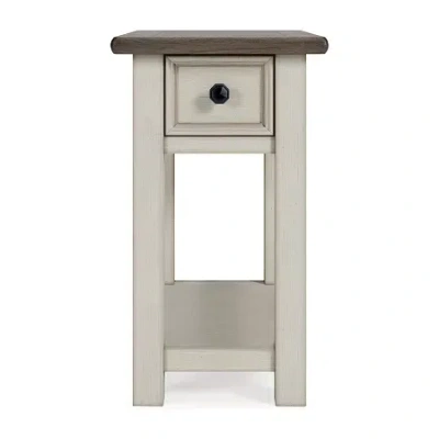 Signature Design By Ashley Bolanburg Living Room Collection 1-drawer Storage End Table In White