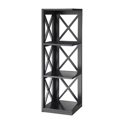 Convenience Concepts Oxford 3-tier Corner Bookcase In Black
