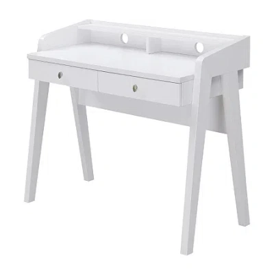 Convenience Concepts Newport Deluxe 2-drawer Desk In White