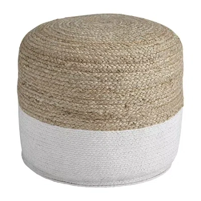 Signature Design By Ashley Sweed Valley Pouf Ottoman In Multi