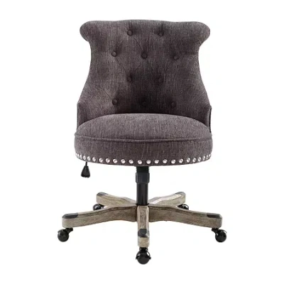 Linon Sinclair Office Chair In Gray