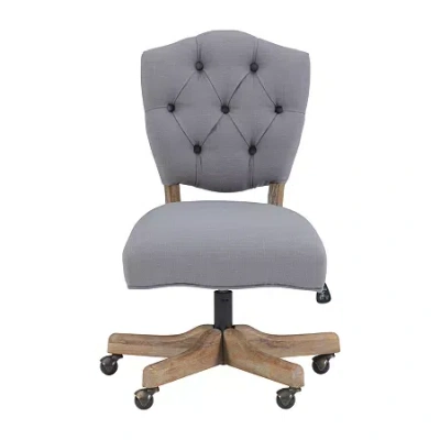 Linon Kelsey Office Chair In Gray