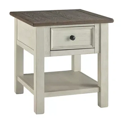 Signature Design By Ashley Roanoke 1-drawer Storage End Table In Multi