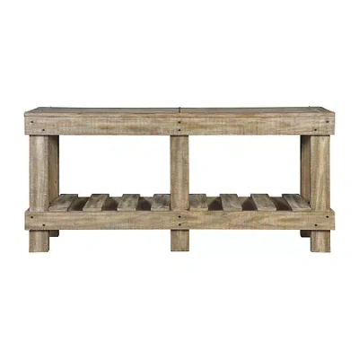 Signature Design By Ashley Susandeer Rustic Console Table In White