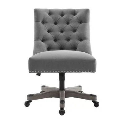 Linon Della Office Chair In Gray