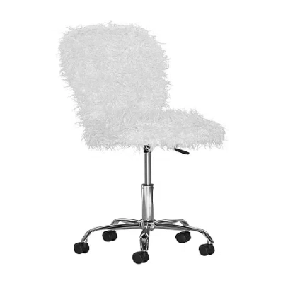 Linon Flokati Office Chair In Silver