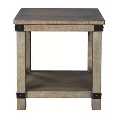 Signature Design By Ashley Aldwin End Table In Gray