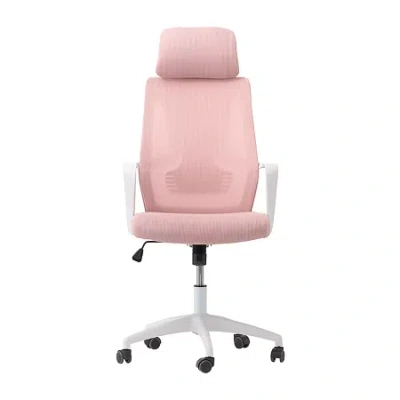 Corliving Workspace Ergonomic Design Adjustable Height Office Chair In Pink