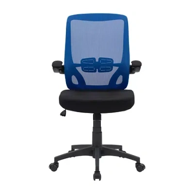 Corliving Workspace Ergonomic High Back Design Adjustable Height Office Chair In Blue