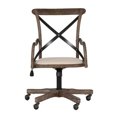 Linon Carson Office Chair In Gray