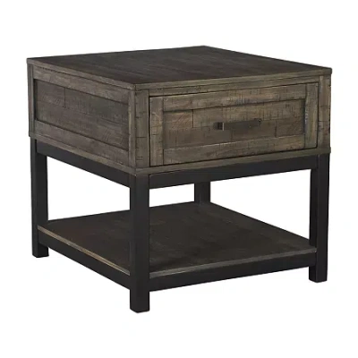 Signature Design By Ashley Johurst Collection 1-drawer Storage End Table In Brown