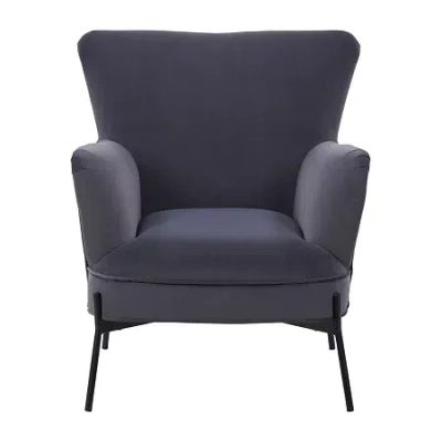 Corliving Elwood Upholstered Wingback Chair In Gray