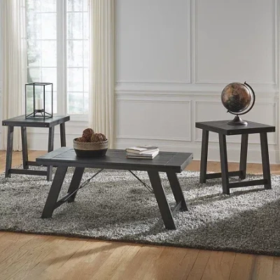 Signature Design By Ashley Noorbrook Coffee Table Set In Gray