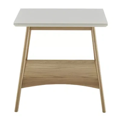 Madison Park Avalon Living Room Collection Storage End Table In White