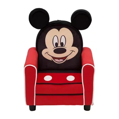 Disney Mickey Mouse Upholstered Kids Chair In Red