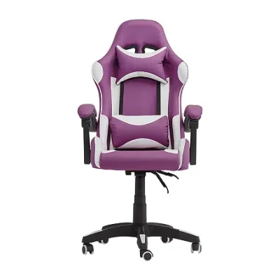 Corliving Ravagers Ergonomic Design Adjustable Height Office And Gaming Chair In Purple