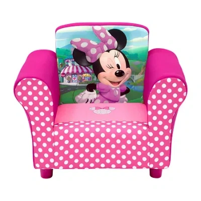 Disney Minnie Mouse Upholstered Kids Chair In Pink