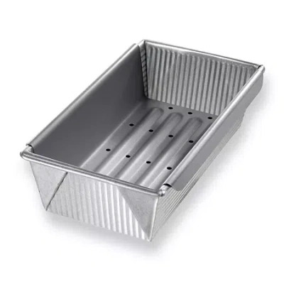 Usa Pan 10"x5" Non-stick Meat Loaf Pan With Insert In Silver