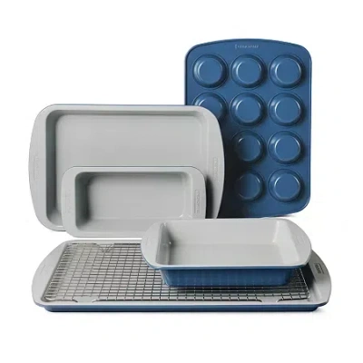 Tramontina Rise 6-pc. Cookie Sheet And Cooling Rack Set In Blue